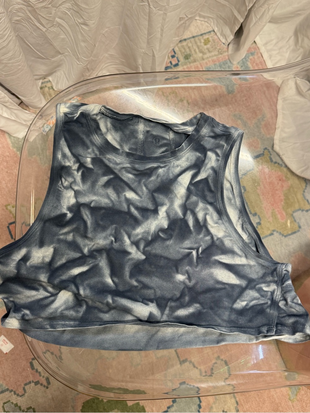 Lululemon Blue Tie-Dye Crop Top